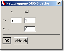 BAE Version 6.6: Layouteditor - Dialog zur Steuerung des Netzgruppen-DRCs (BAE HighEnd)