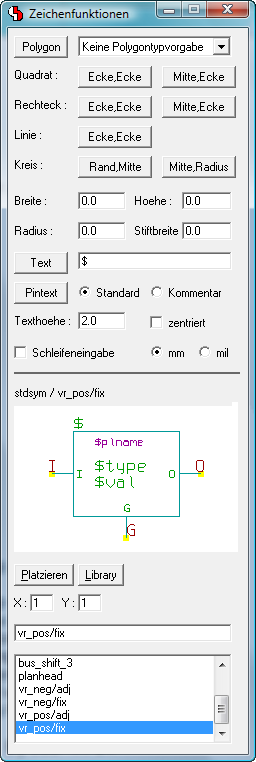 BAE Version 7.2: Schaltplaneditor: Zeichenassistent - Permanente Dialogox