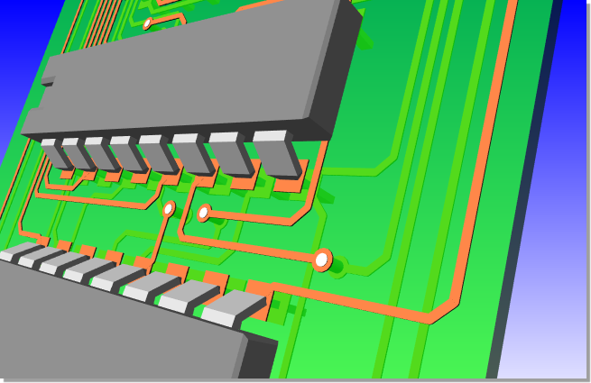 BAE Version 7.4: Layout / CAM: WRL Copper Output with transparent PCB Board