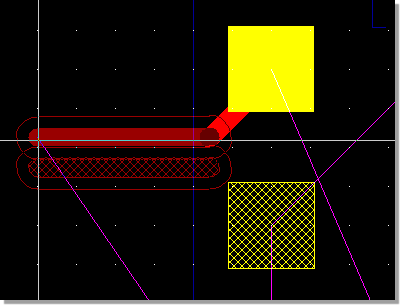 BAE Version 7.4: Layout Editor: Pair Partner Hatch Highlight and Parallel Trace Display