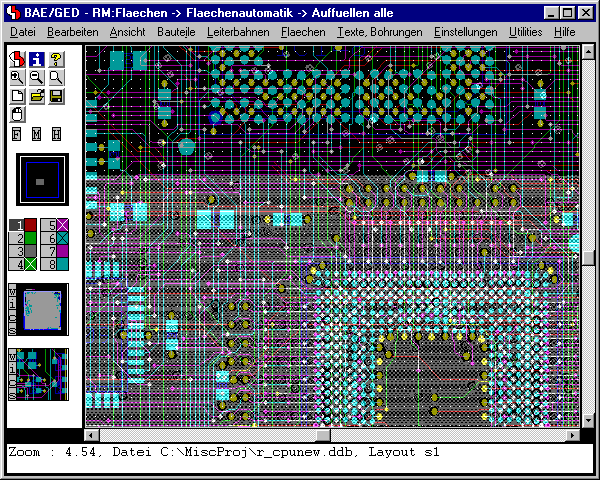 Abbildung 3: Bartels AutoEngineer Leiterkartenlayout